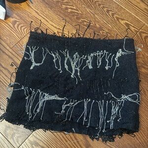 Chic Black and Gray Women's Mini Skirt